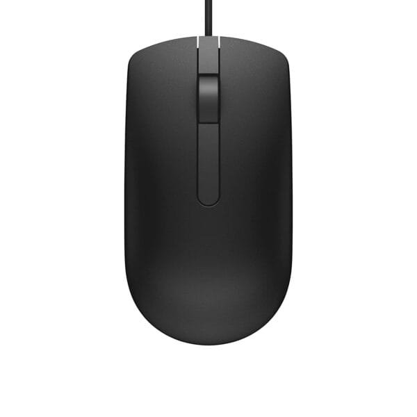 Dell MS116-BK Wired Optical Mouse – Ergonomic Design in Black