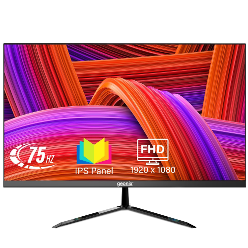 GEONIX 22 Inch PC Monitor, FHD IPS 1920x1080P Monitor 75Hz 100% sRGB 178° Wide Viewing Angle PC Monitor