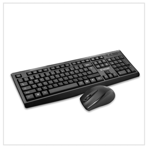 LAPCARE L901 Wireless Keyboard and Mouse Combo with Auto Sleep || Wireless Membraned Keyboard and 1200 DPI Mouse Combo (Black)