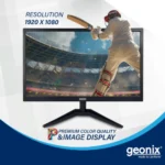 GEONIX 24 Inch PC Monitor | TFT | Full HD 1920 x 1080 Pixels | Display Output VGA & HDMI | with LED Back Light Technology |3 Years Warranty