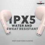 Tempt Dots Wireless Earbuds – 15H Playback, 13mm Bass Driver, IPX5 Resistance