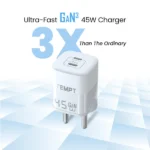 Tempt Elite 45W GaN³ Charger | Dual Type-C Fast Charger | Made in India