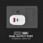 Tempt Alpha 65W Dual Port GaN Fast Charger (USB-C PD + QC 3.0) | Smart, Safe & Compact