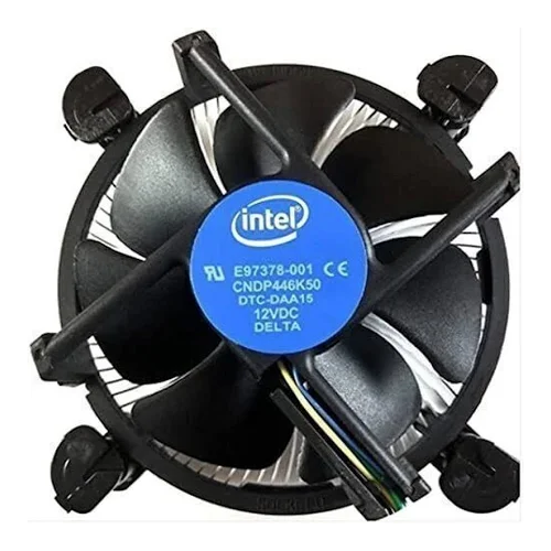 Inte; CPU Cooling Fan for Intel i3/i5/i7 10105F LGA1200 – 4-Pin PWM Processor Cooler with Aluminum Heatsink (Black)
