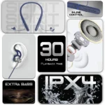 Tempt Spirit Neckband – 30H Playtime, 14.2mm Bass Driver, Gaming Mode, IPX4 Water Resistant, Bluetooth V5.2