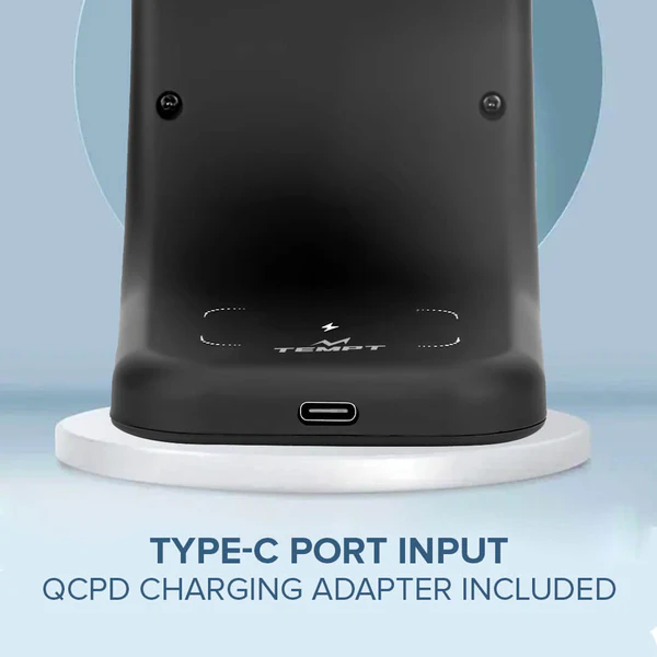Tempt Arc 3-in-1 MagSafe Wireless Charger | 15W Fast Charging Station | All-in-One Apple Wireless Charging Dock Tempt Arc 3-in-1 MagSafe Wireless Charger | 15W Fast Charging Station | All-in-One Apple Wireless Charging Dock