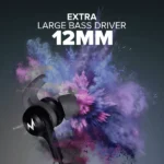 Tempt Zoom X1 Wired Earphones with Mic – 12mm Bass Drivers, Noise Cancellation, 3.5mm Jack, EarHooks for Secure Fit