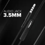 Tempt Zoom X1 Wired Earphones with Mic – 12mm Bass Drivers, Noise Cancellation, 3.5mm Jack, EarHooks for Secure Fit
