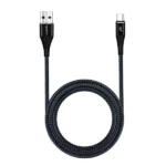 Tempt Twist Braided USB to Type-C Cable – Fast Charging, Durable Nylon Braided Cable with Aluminium Shell