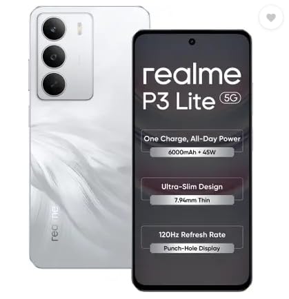 realme P3 Lite 5G Charger in The Box (Lily White, 128 GB) (6 GB RAM)