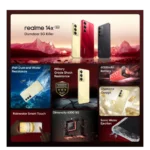 realme 14X 5G Smartphone Dimensity 6300 6nm Chip 8GB RAM 128GB ROM 6.67 Inch HD+ IP69 Waterproof 6000mAh Battery 45W Fast Charge Support Fingerprint GPS WiFi Bluetooth Gold