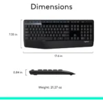 Logitech MK345 Wireless Keyboard & Mouse Combo – Black