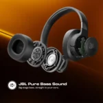 JBL Tune 770NC Wireless Over Ear ANC Headphones with Mic, Upto 70 Hrs Battery, Speed Charge : 5 min Charge Gives up to 3H of Playback, Google Fast Pair, Dual Pairing, BT 5.3 (Black)