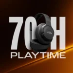 JBL Tune 770NC Wireless Over Ear ANC Headphones with Mic, Upto 70 Hrs Battery, Speed Charge : 5 min Charge Gives up to 3H of Playback, Google Fast Pair, Dual Pairing, BT 5.3 (Black)