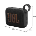 JBL Go 4, Wireless Ultra Portable Bluetooth Speaker, Pro Sound, Vibrant Colors, Water & Dust Proof, Type C (Without Mic, Black)