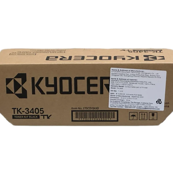 Kyocera TK-3405 Black Toner Cartridge for ECOSYS MA4500x, MA4500fx, MA4500ix, MA4500ifx & PA4500x | 12,500 Pages