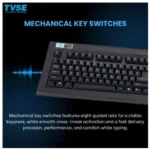 TVS ELECTRONICS Gold Prime Mechanical Wired Keyboard | Dustproof Key switches | Guaranteed 50 Million keystrokes | 1.5 Meter USB Cable, USB Gold Keyboard (Black) - Image 2