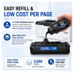 TVS ELECTRONICS SN-26NW Heavy Duty Monochrome Laser Printer | 26 PPM Speed | Wireless & Wired Printing | 3000-Page Starter Toner | Refillable Toner | 1200 x 1200 DPI - Image 3