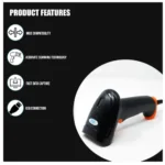 TVS Electronics BS-L100 Plus Barcode Scanner 1D High-Speed Scan Handheld Reader for Mobile Payment Retail Store Supermarket - Image 2
